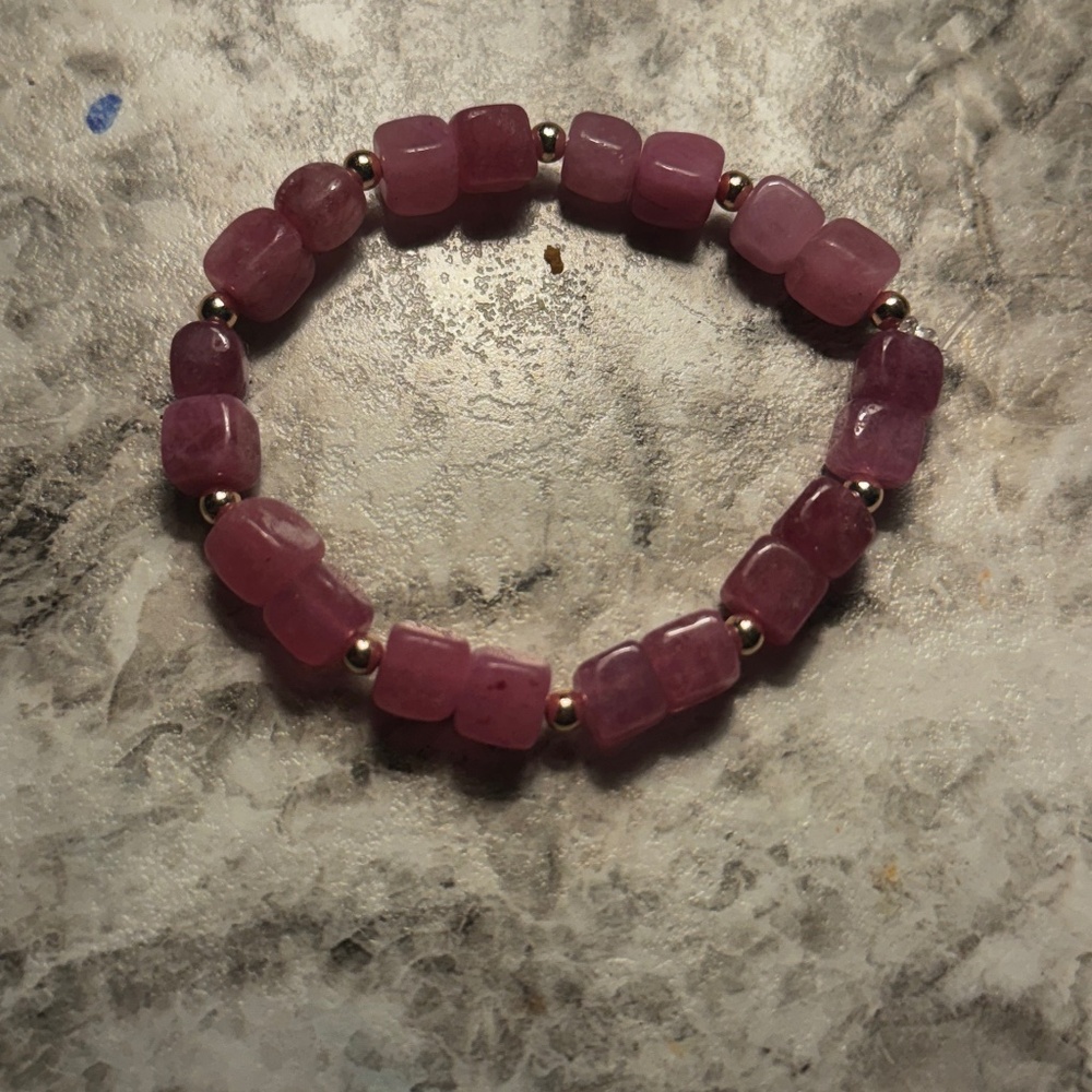 Pink and gold bracelet